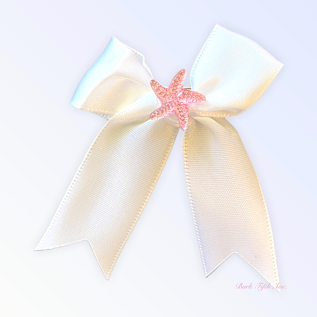Satin Starfish Rhinestone Dog Hair Clip