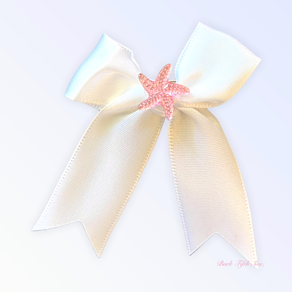 Satin Starfish Rhinestone Dog Hair Clip