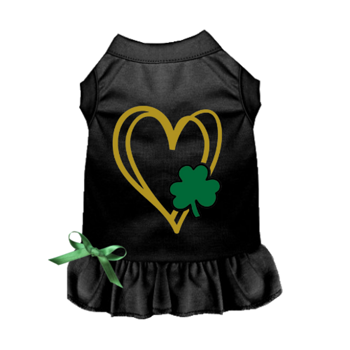 Shamrock Heart Dog Dress and Tee