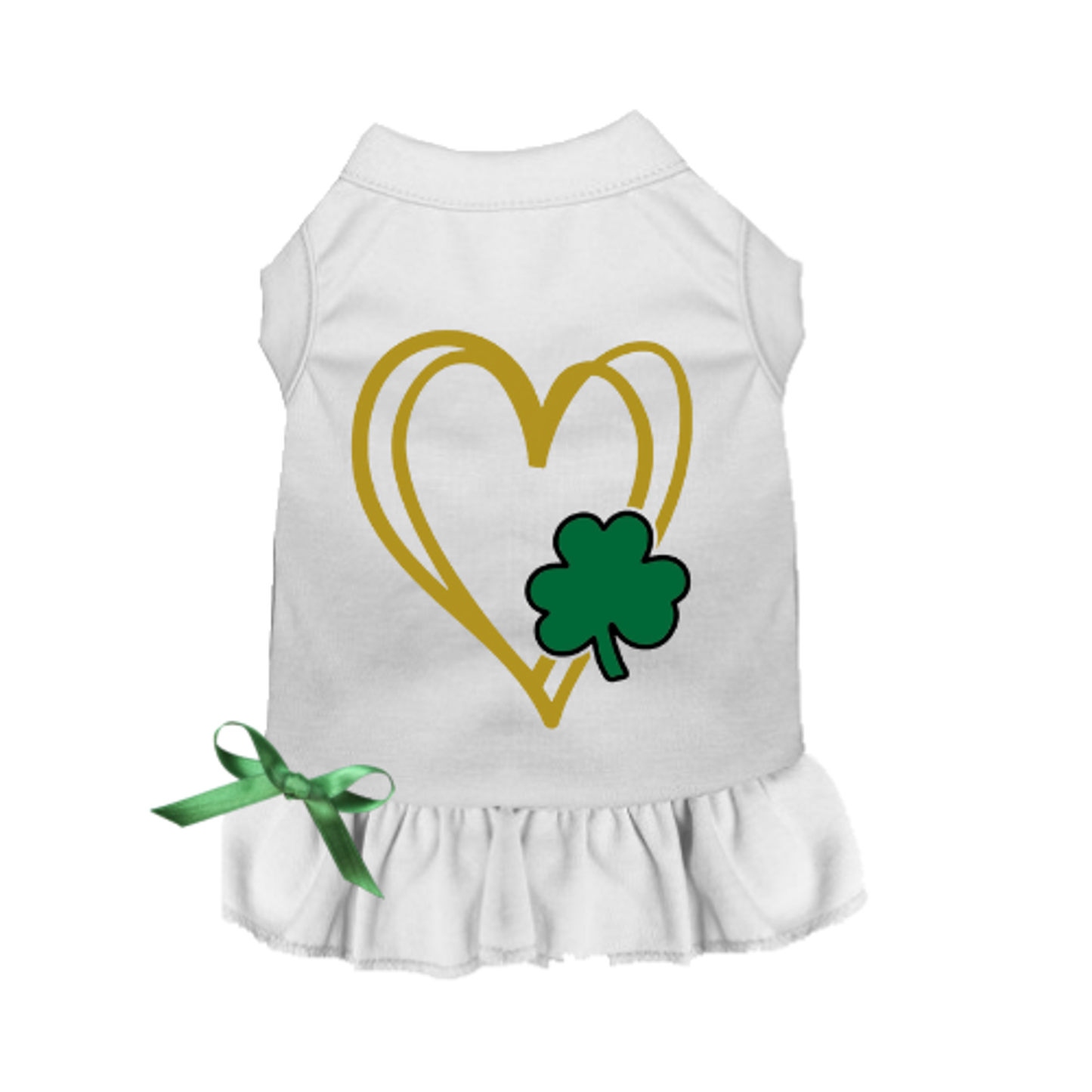 Shamrock Heart Dog Dress and Tee