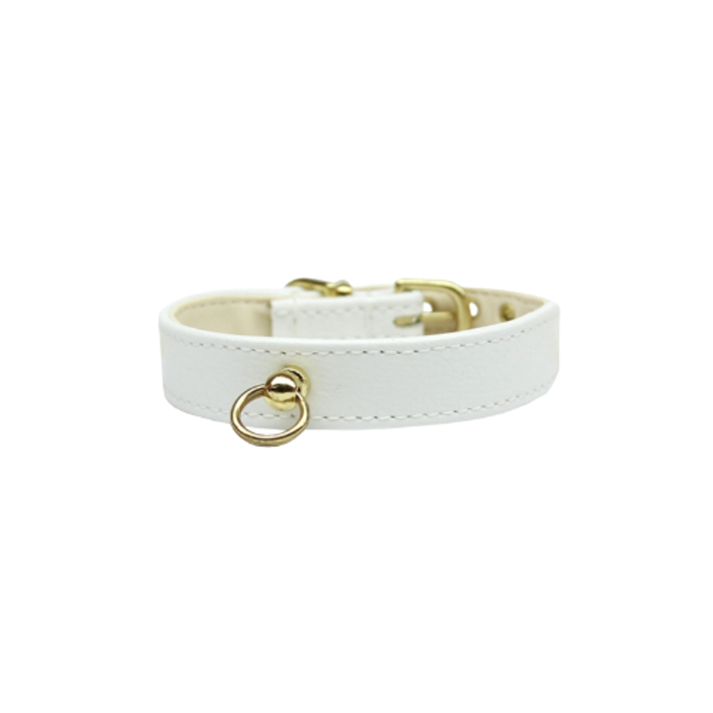 Bark Fifth Avenue Azure Crystal Vegan Leather Dog Collar