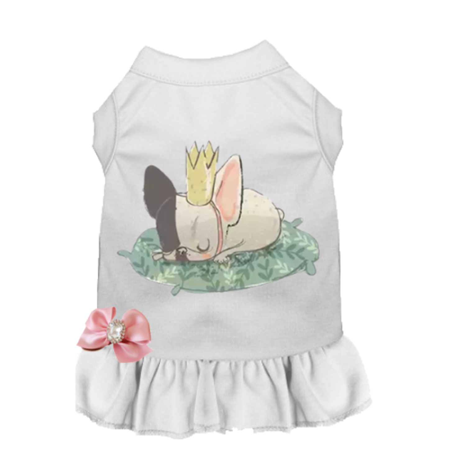 Sleepy Frenchie Dog Dress and Shirt