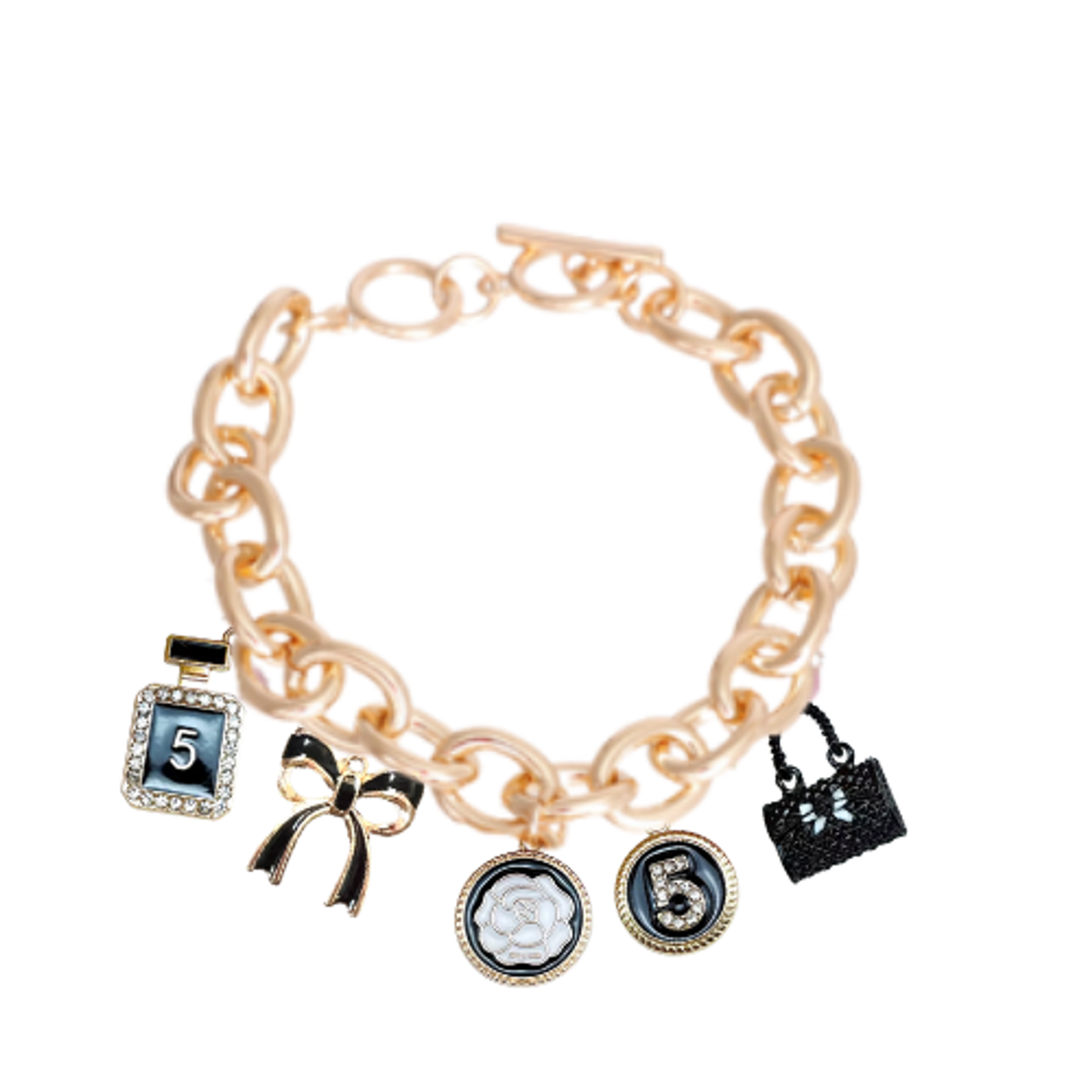 Bark Fifth Avenue Bags and Bows Charm Dog Necklace