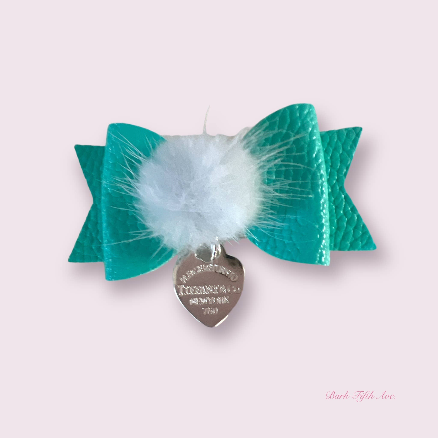 Sniffany Vegan Leather Pom-Pom Dog Hair Bows