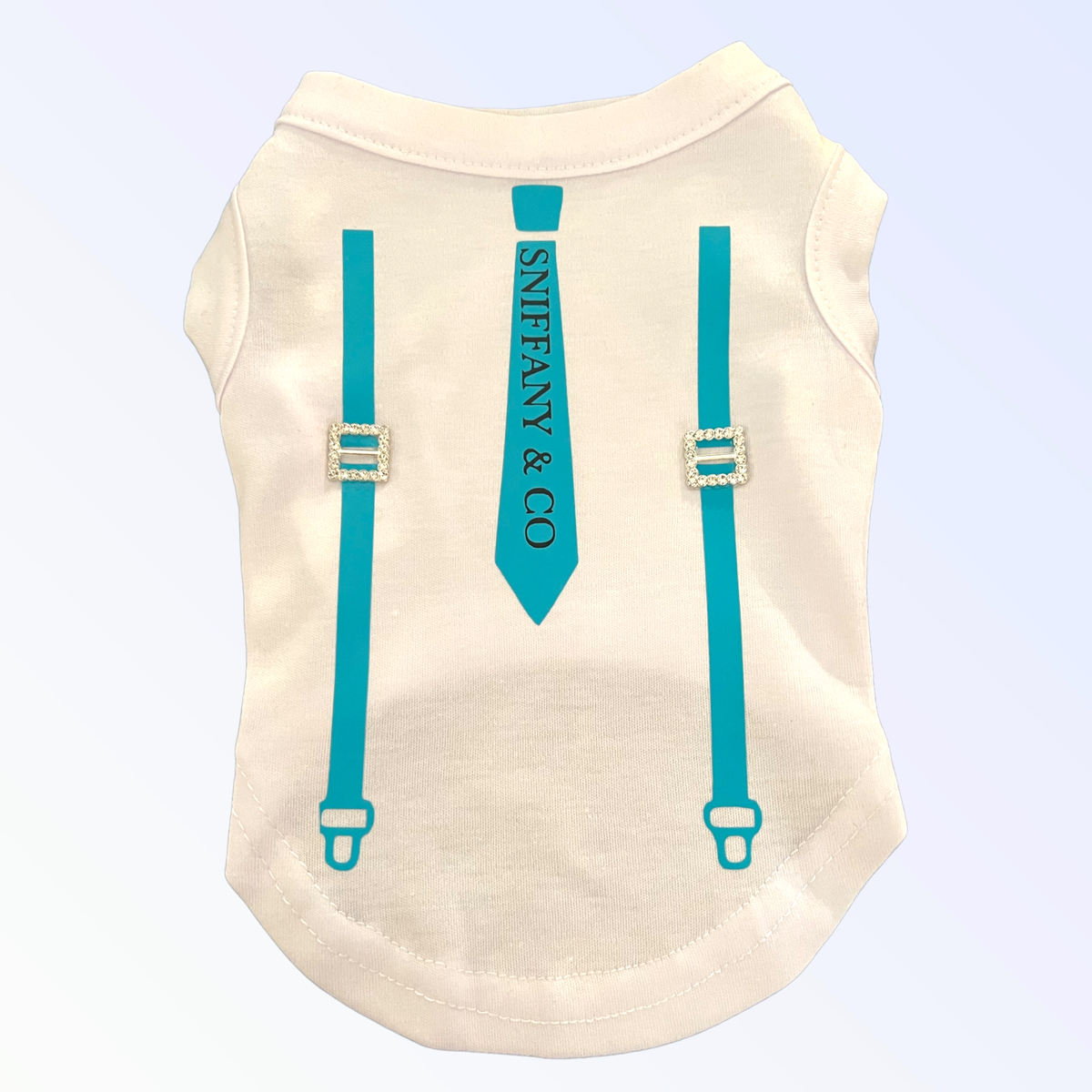 Sniffany Suspenders Dog Tee