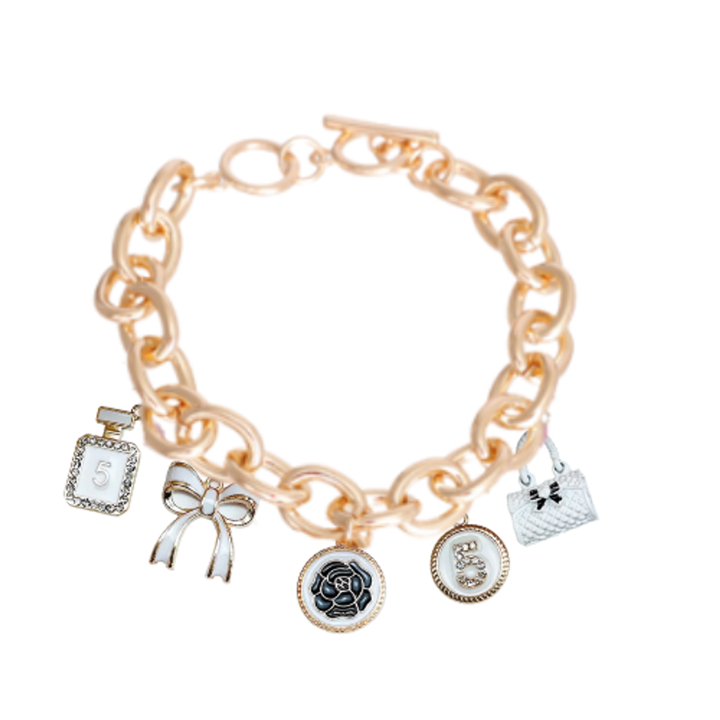 Bark Fifth Avenue Bags and Bows Charm Dog Necklace