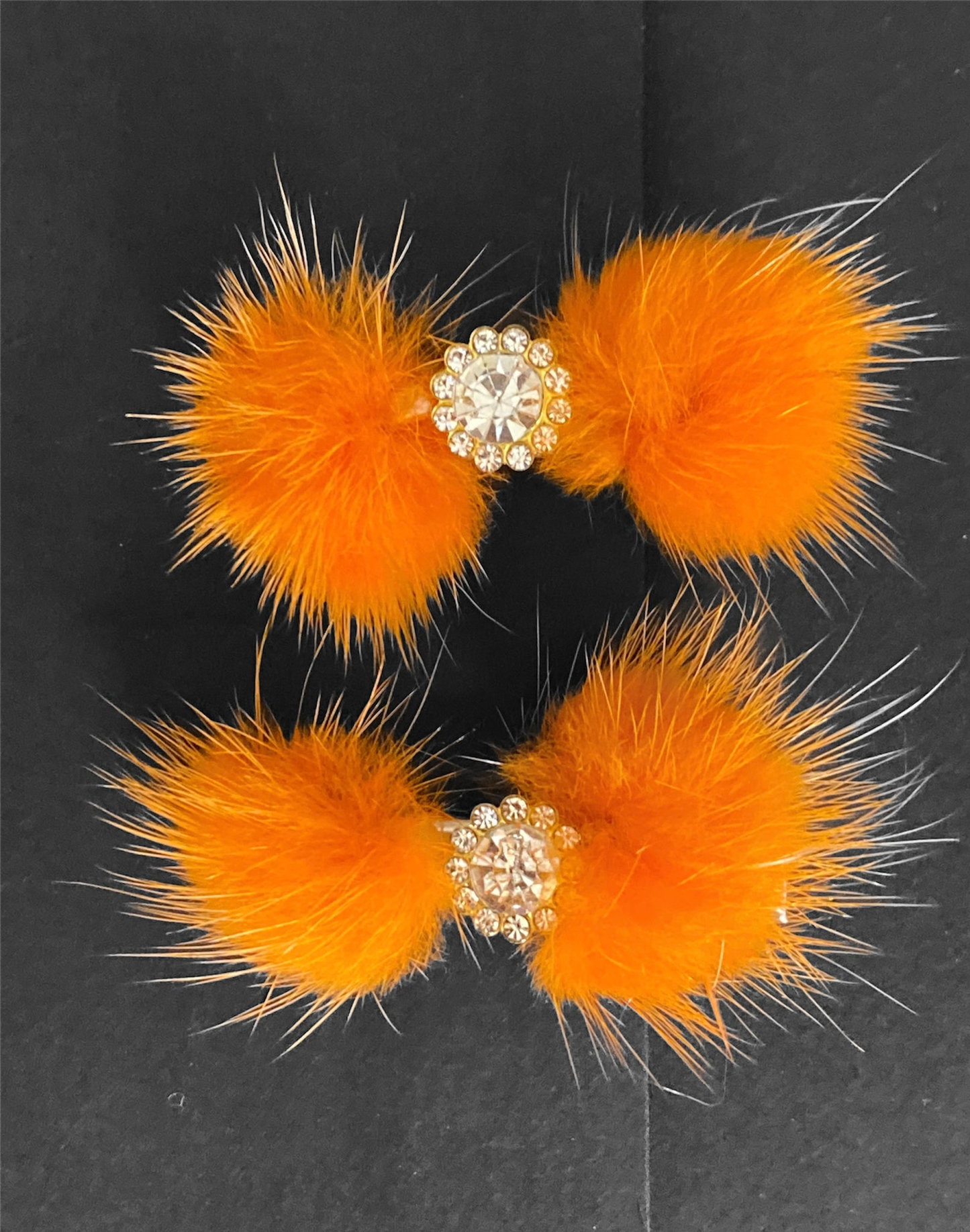 Snowflake Pom Pom Dog Hair Barrettes