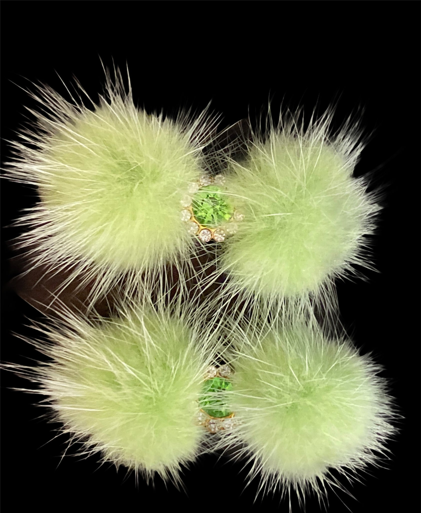 Snowflake Pom Pom Dog Hair Barrettes