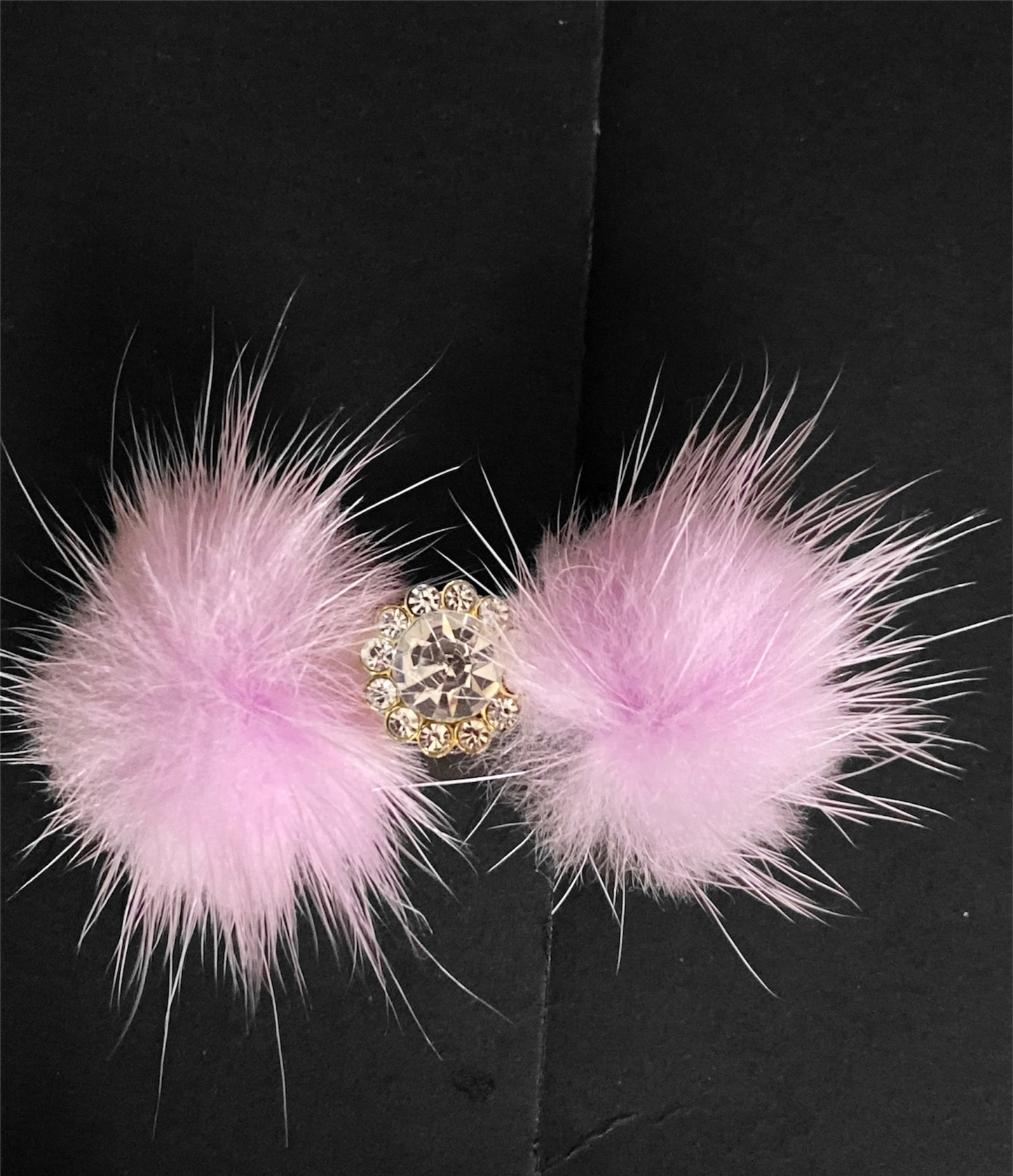 Snowflake Pom Pom Dog Hair Barrettes