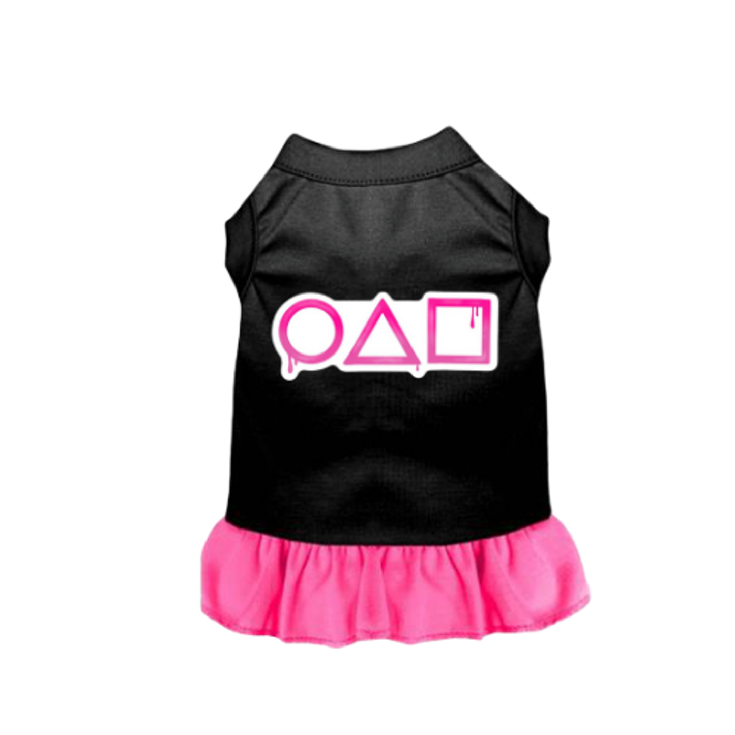 Pink and Black Dog Tee, Dress and Hoodie