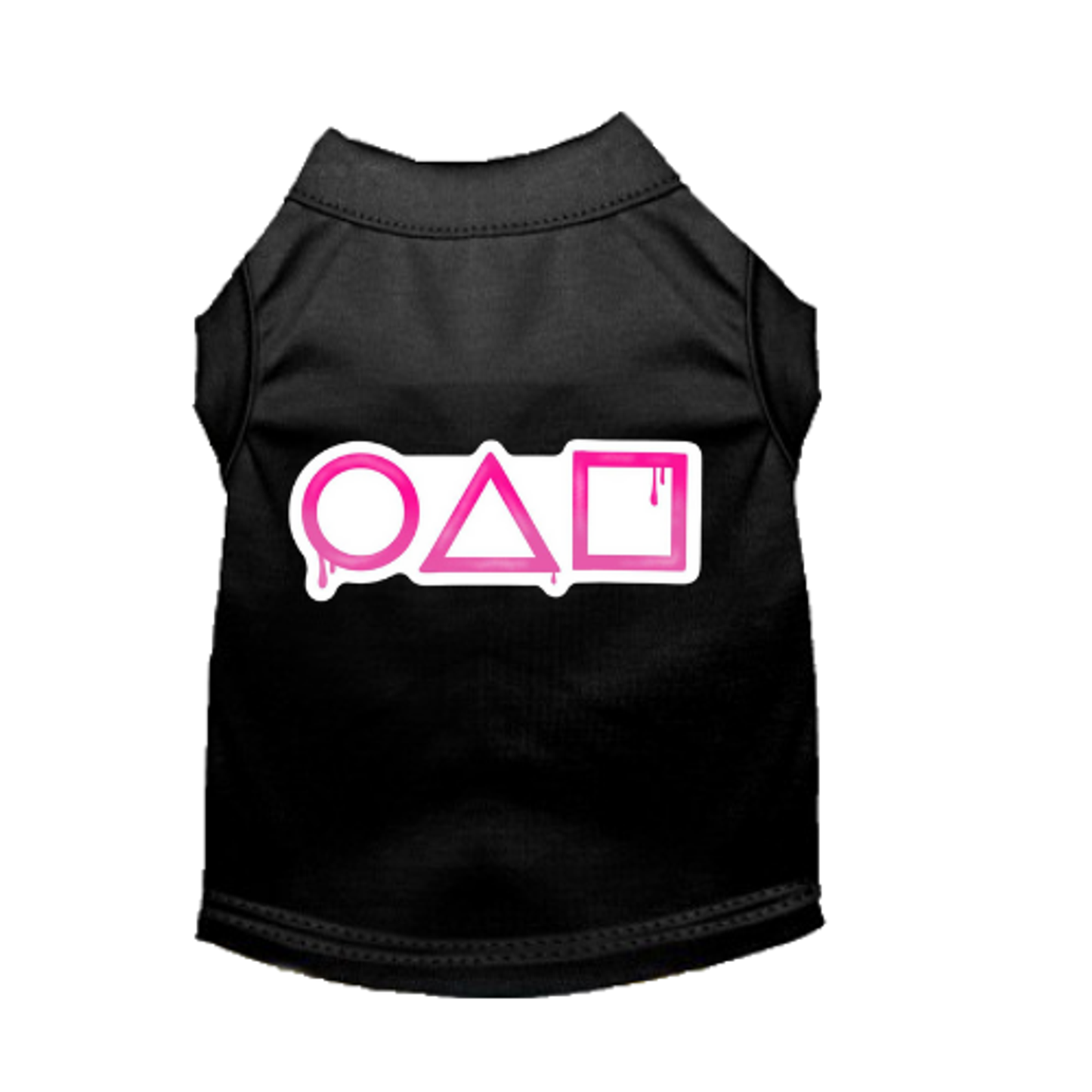 Pink and Black Dog Tee, Dress and Hoodie