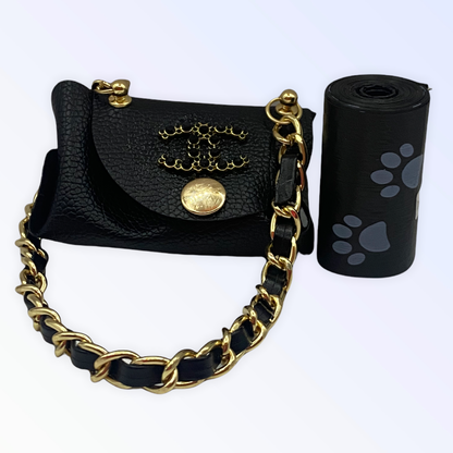 Exquisite Vegan Leather Dog Pick-Up Bag