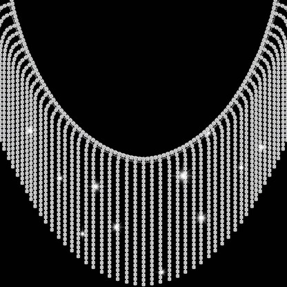 The Starlet Pearl Tassel Dog Collar
