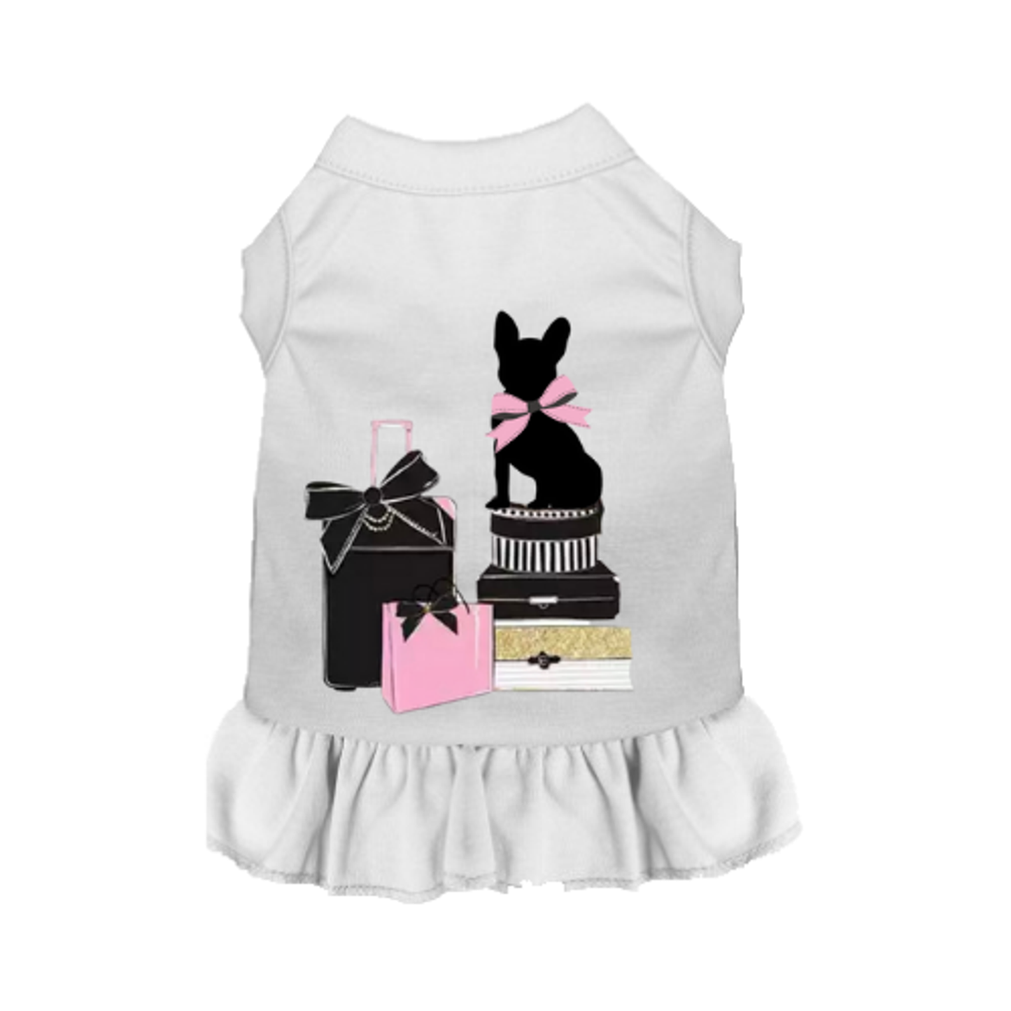 Travel Fancy Frenchie Dog Dress and Tee