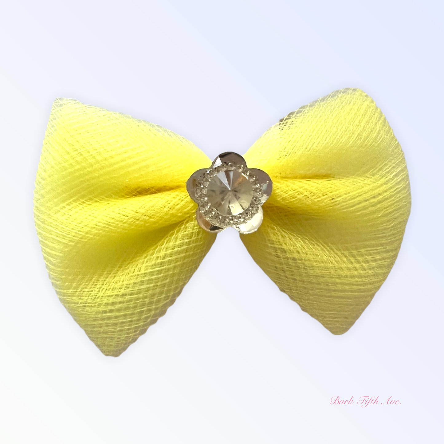 Tulle and Crystal Flower Dog Hair Barrette
