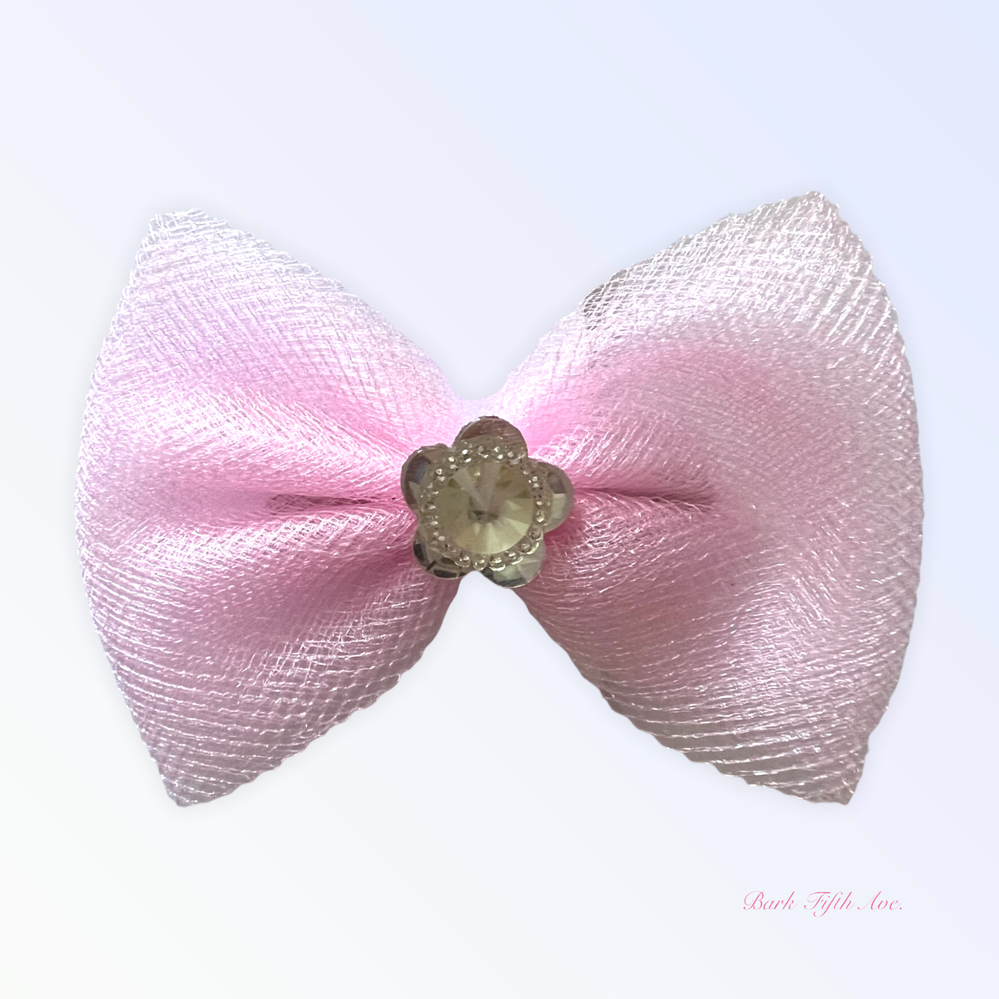 Tulle and Crystal Flower Dog Hair Barrette