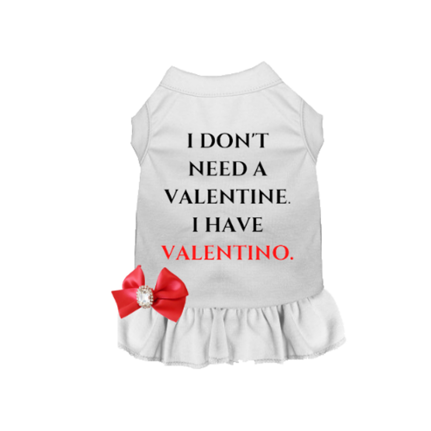 Valentine or Valentino Dog Tee or Dress