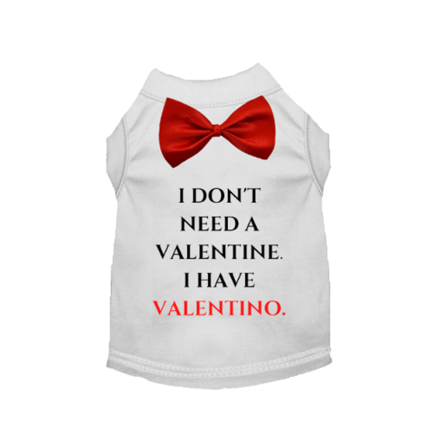 Valentine or Valentino Dog Tee or Dress
