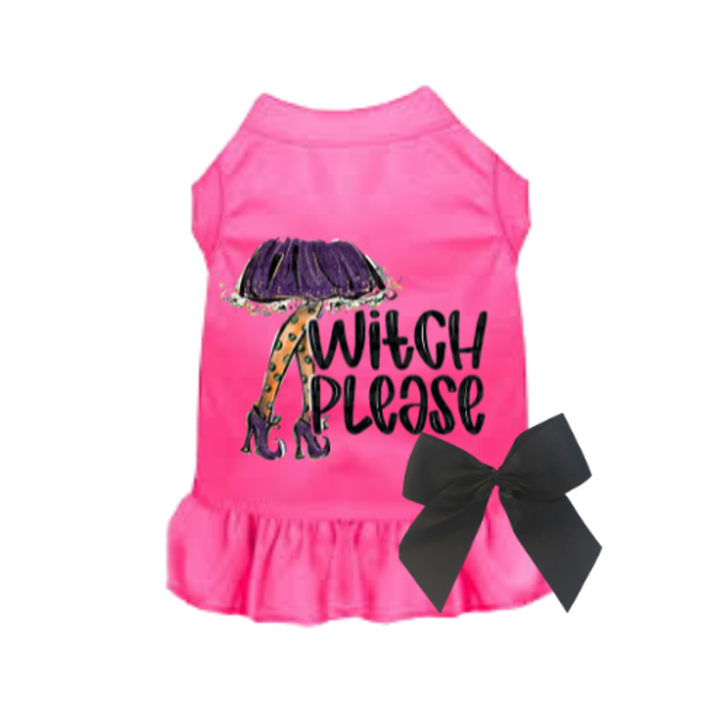Witch Please Dog Dress and Tee
