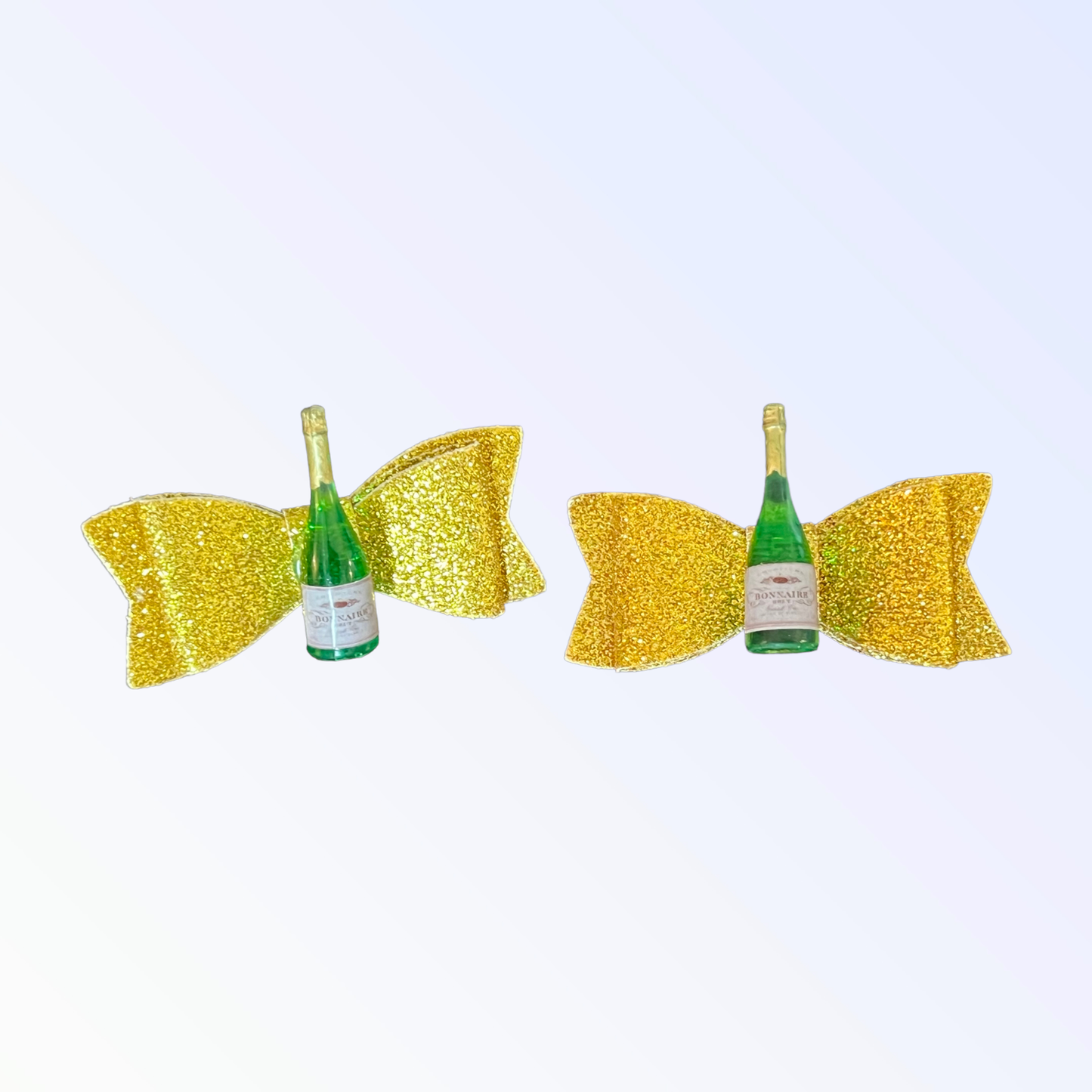 Yappy Hour Champagne Dog Hair Bow