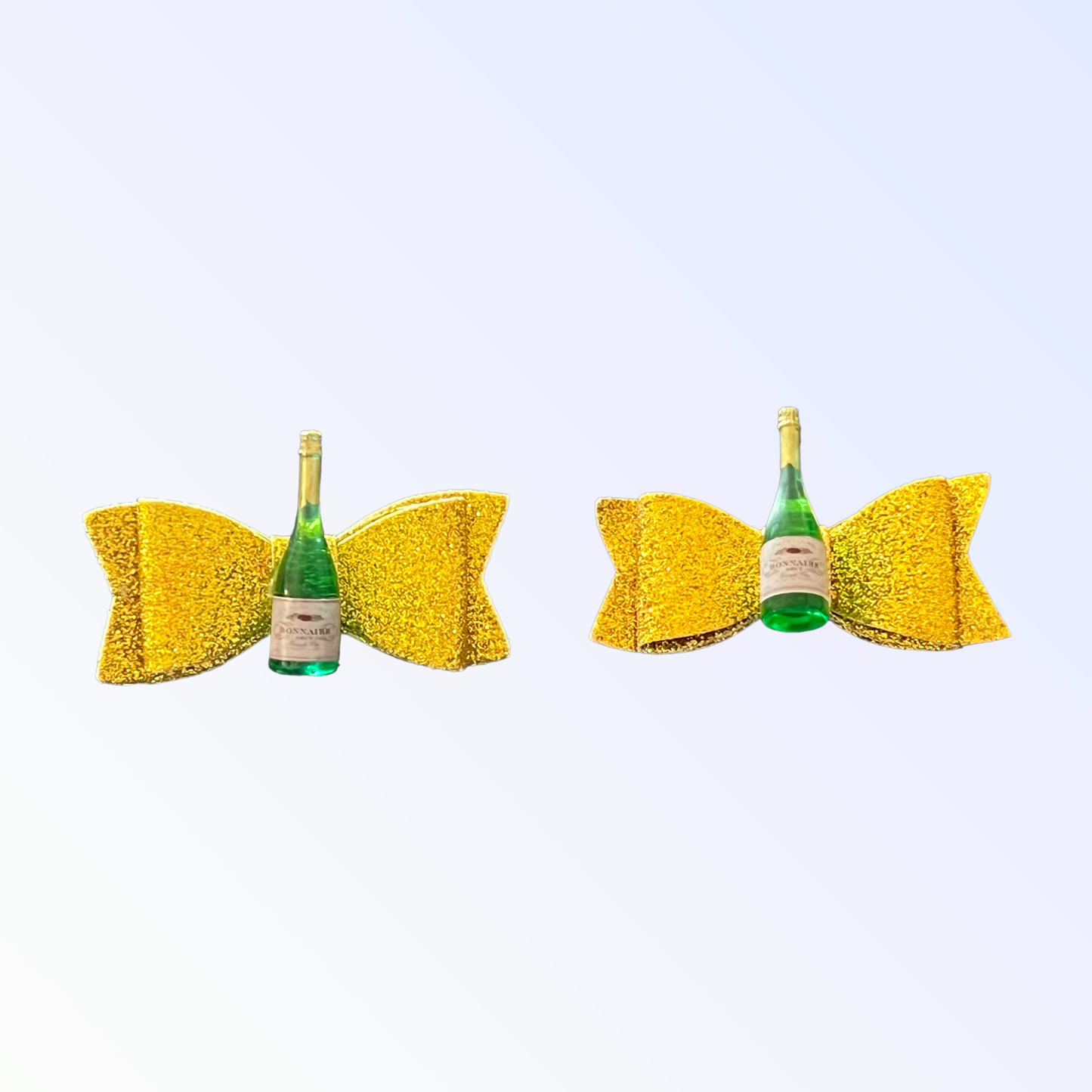 Yappy Hour Champagne Dog Hair Bow