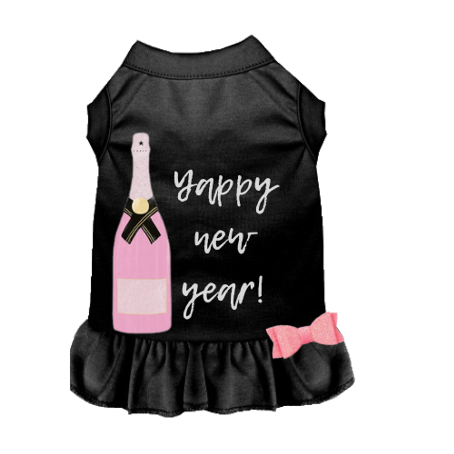 Yappy New Year Dog Dress and Tee