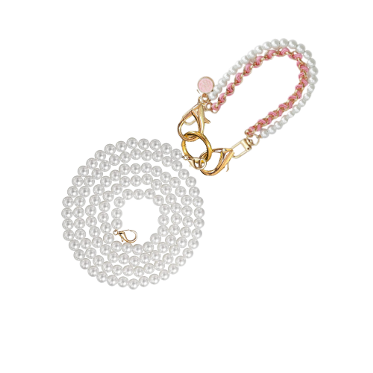 Double Layer Pearl and Chain Dog Lead
