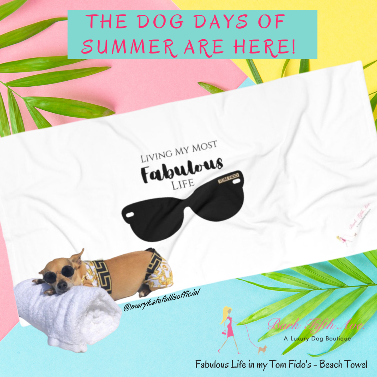 Fabulous Life in My Tom Fido's Beach Towel