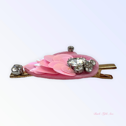 Bark Fifth Avenue Beaded Sequin Swan Dog Hair Clip