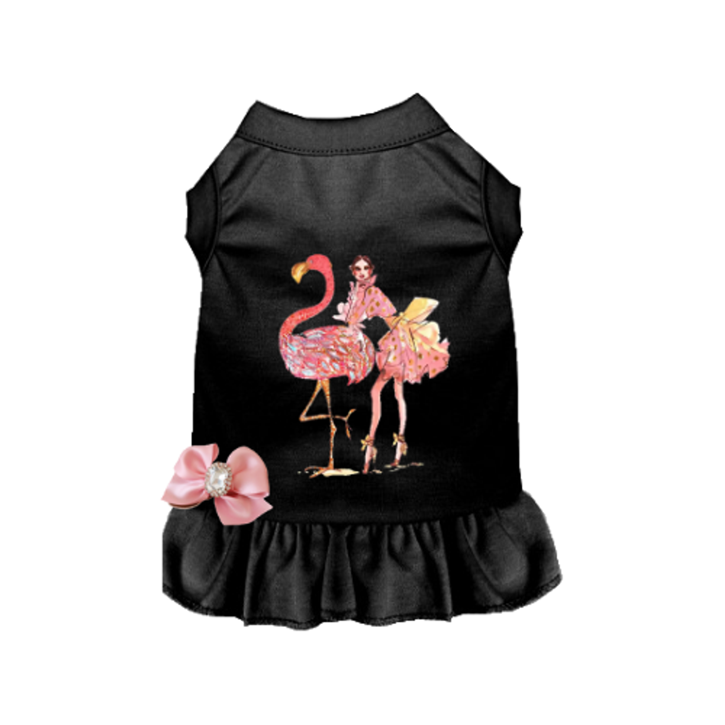 Fancy Flamingo Dog Dress