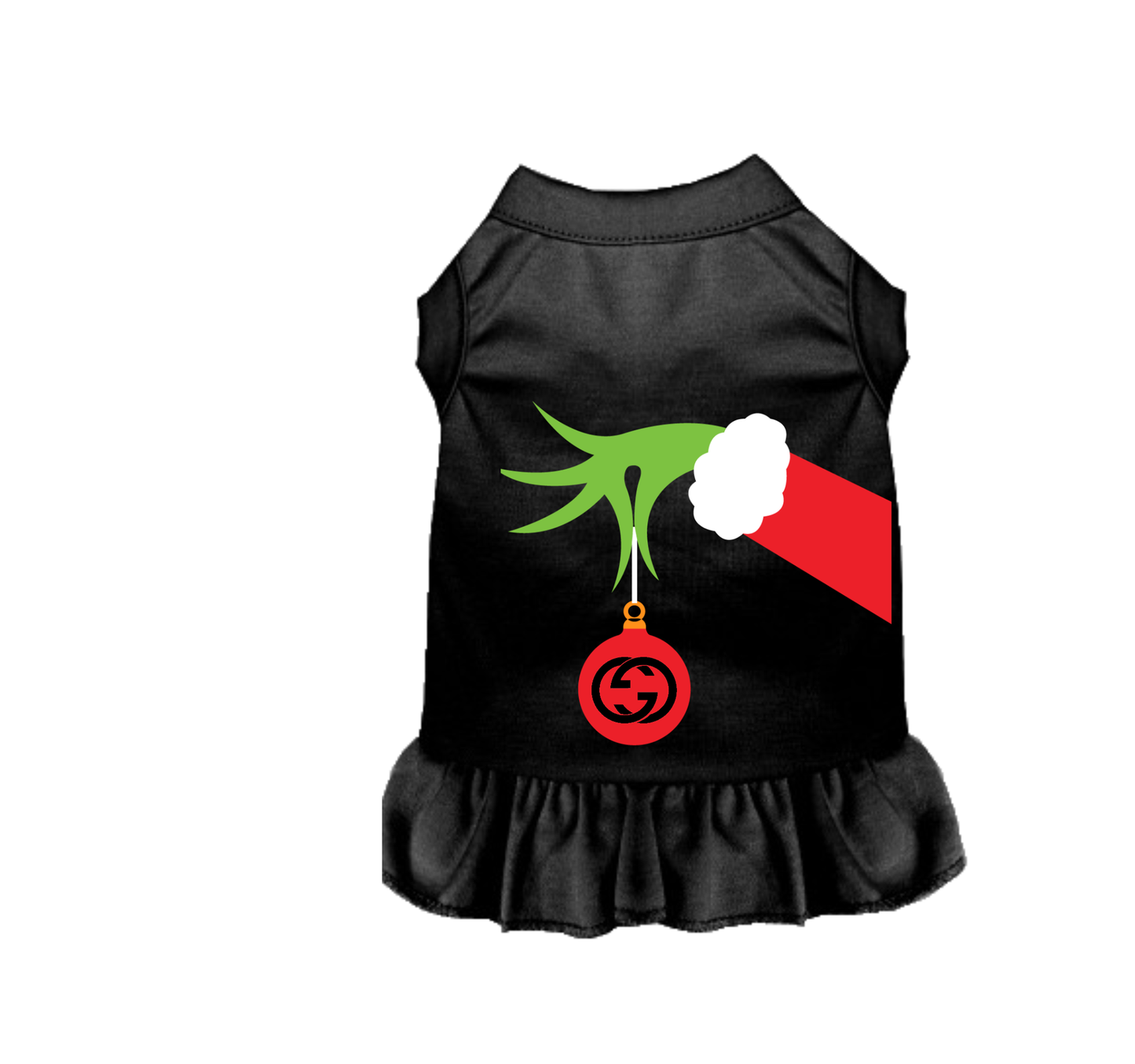Fancy Grinch Dog Tee and Dress