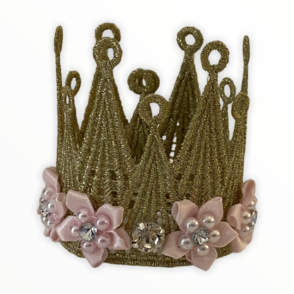 Floral and Lace Dog Crown