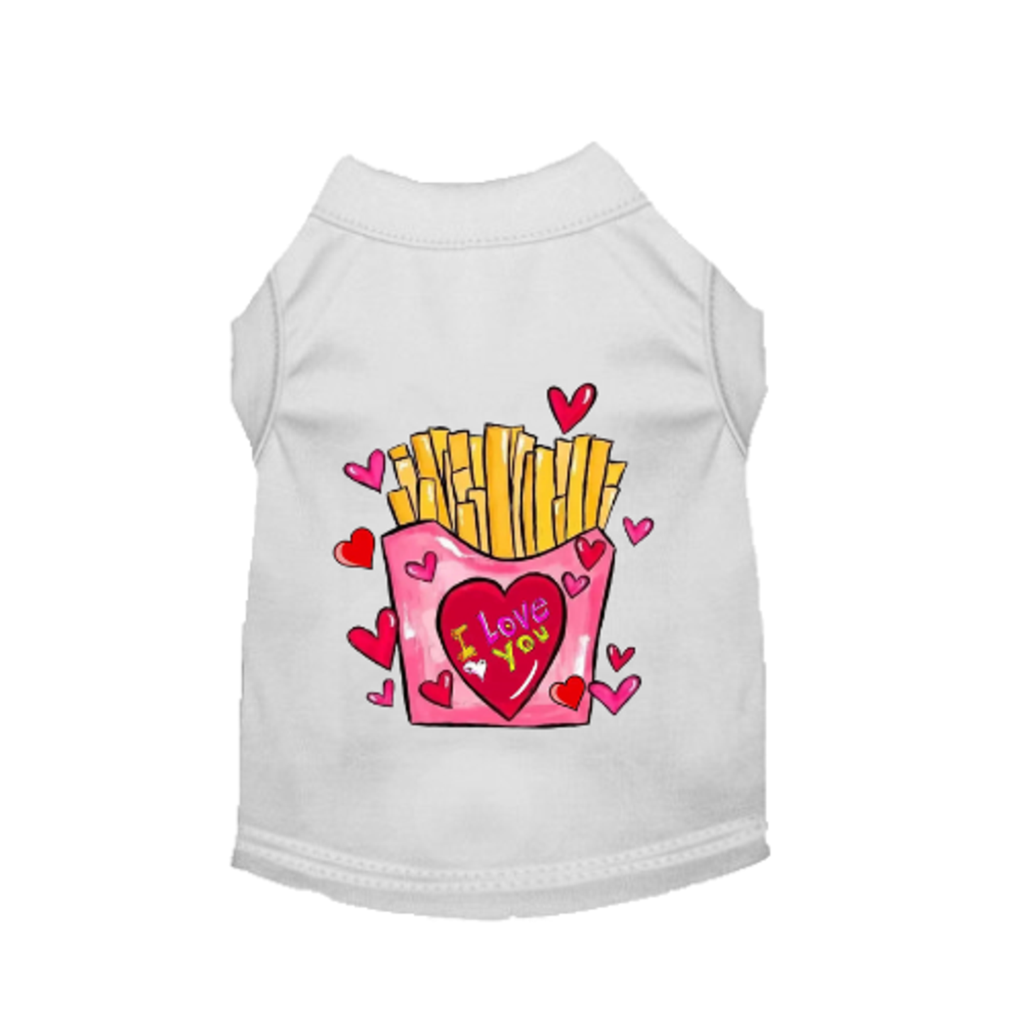 French Fries Are My Valentine Dog Tee