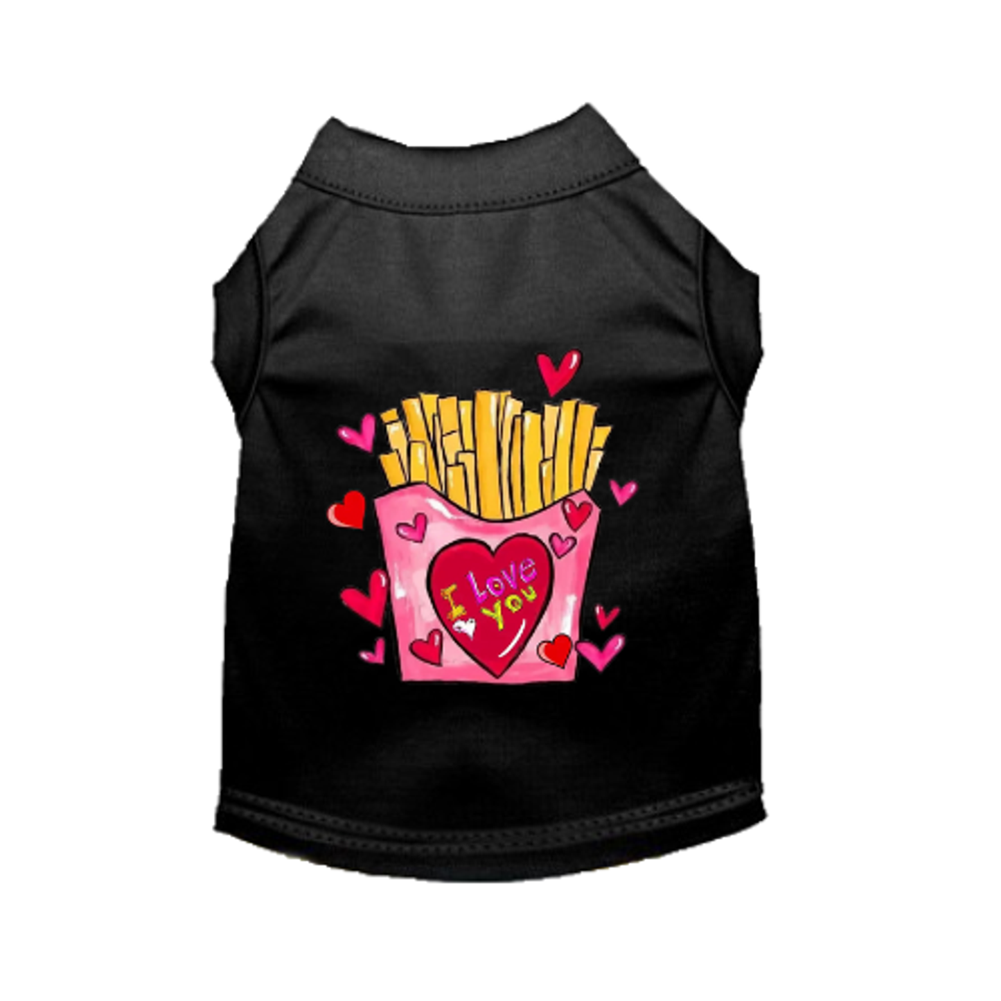 French Fries Are My Valentine Dog Tee
