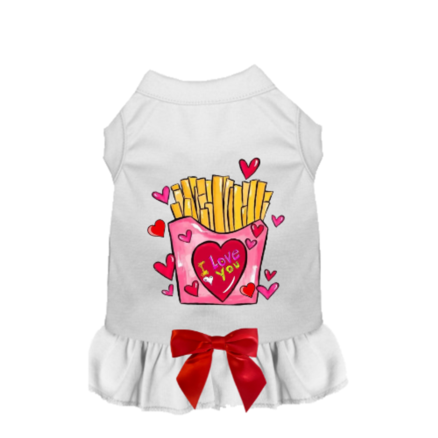 French Fries Are My Valentine Dog Tee