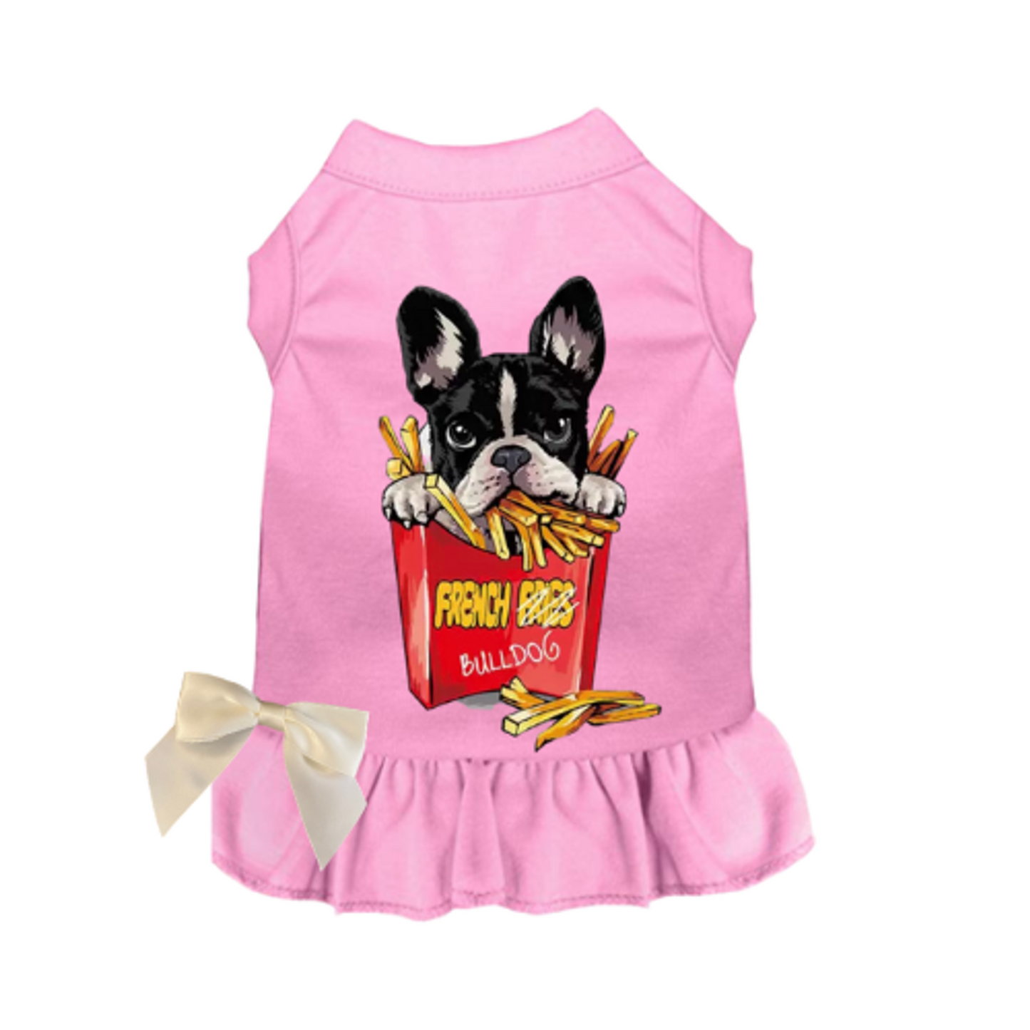 Frenchie Fries Dog Tee and Dress