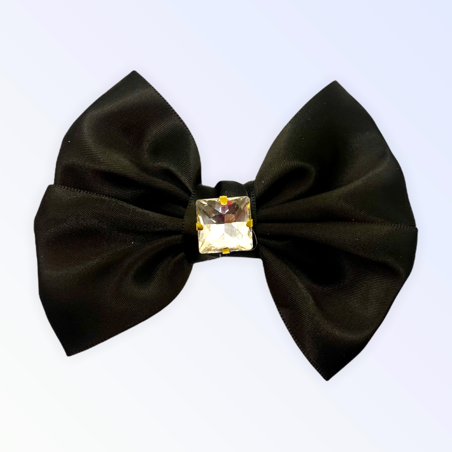 Glass Diamond Rhinestone Bow - Short