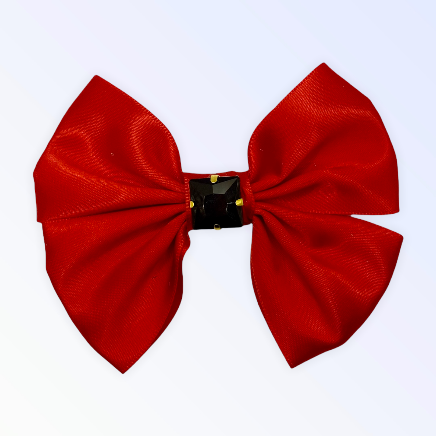 Glass Diamond Rhinestone Bow - Short