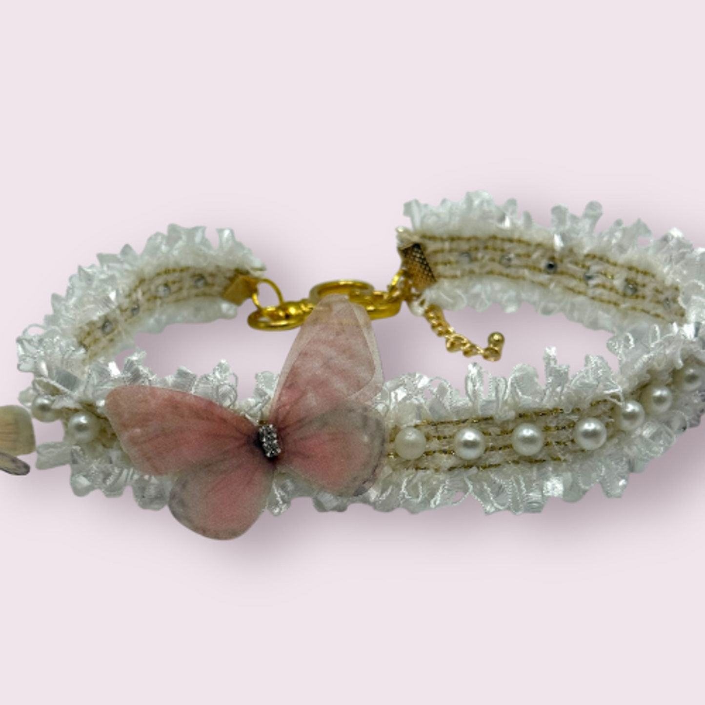 Mariposa Tweed Dog Necklace