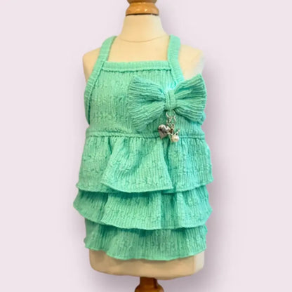 My Summer Ruffle Dog Dress, worn by dog