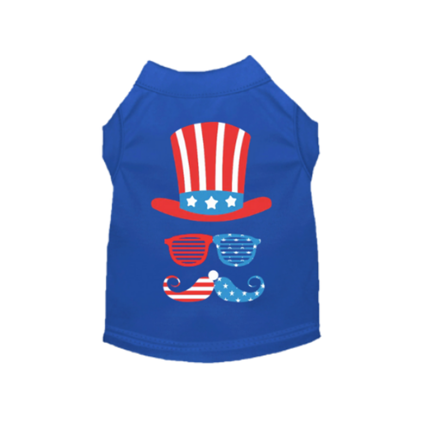 Uncle Sam Style Patriotic Dog Tee