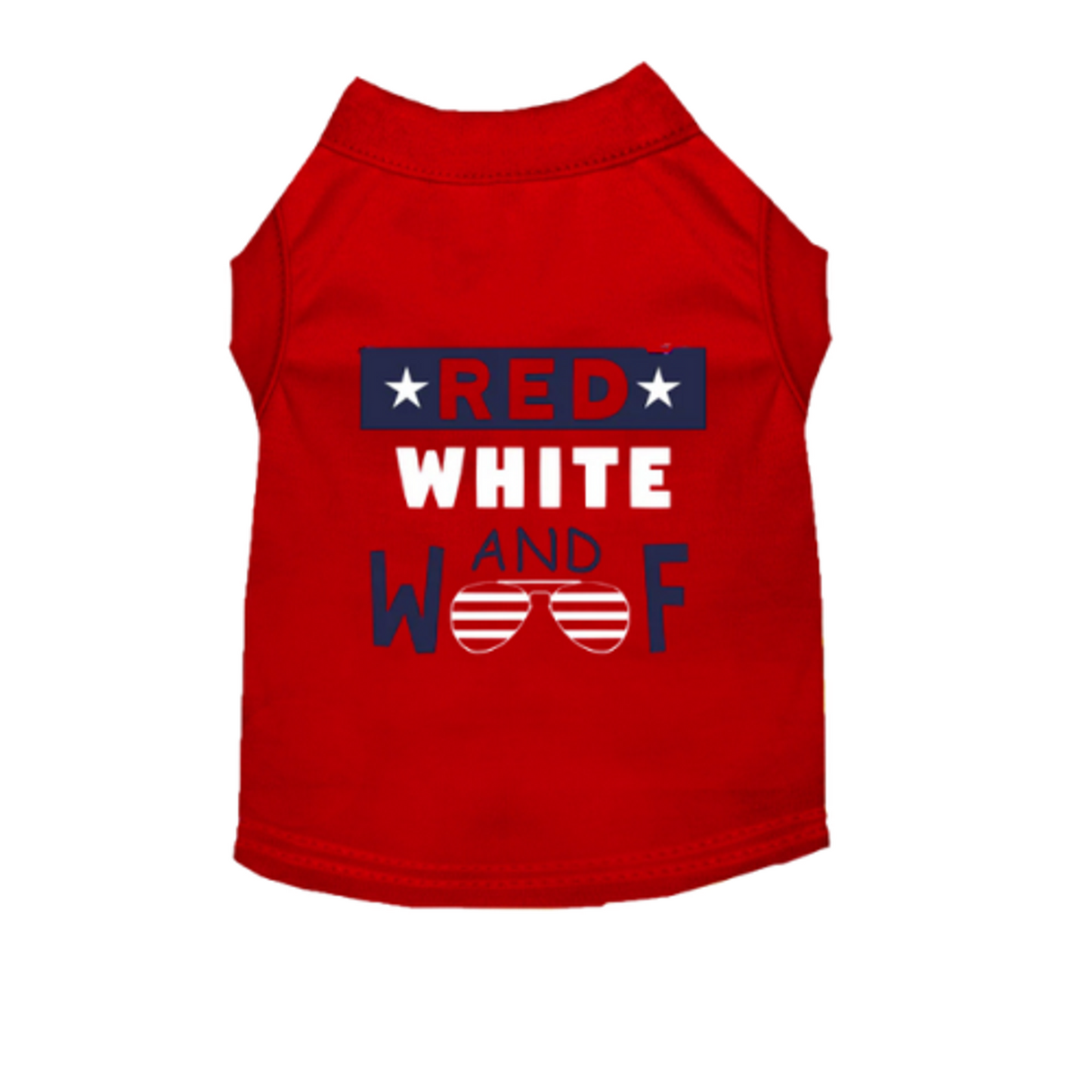 Red, White & Woof Patriotic Dog Tee