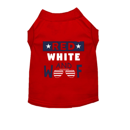 Red, White & Woof Patriotic Dog Tee