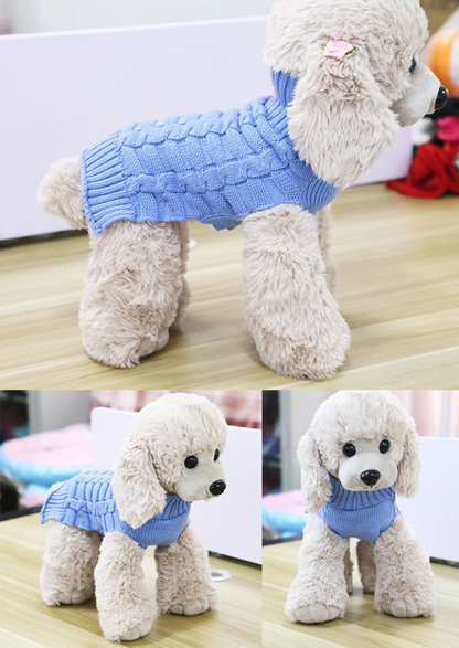 Twisted Rope Knit Pet Sweater