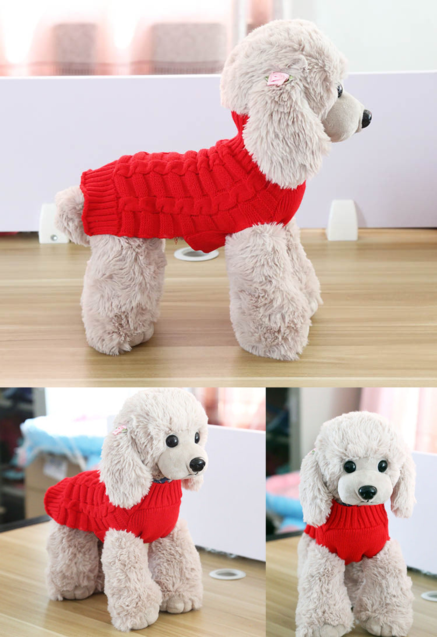 Twisted Rope Knit Pet Sweater