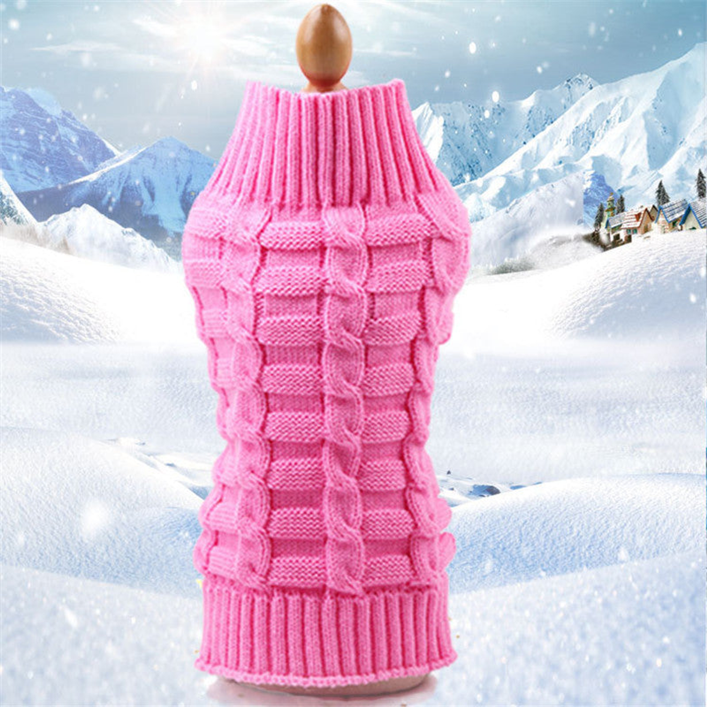 Twisted Rope Knit Pet Sweater