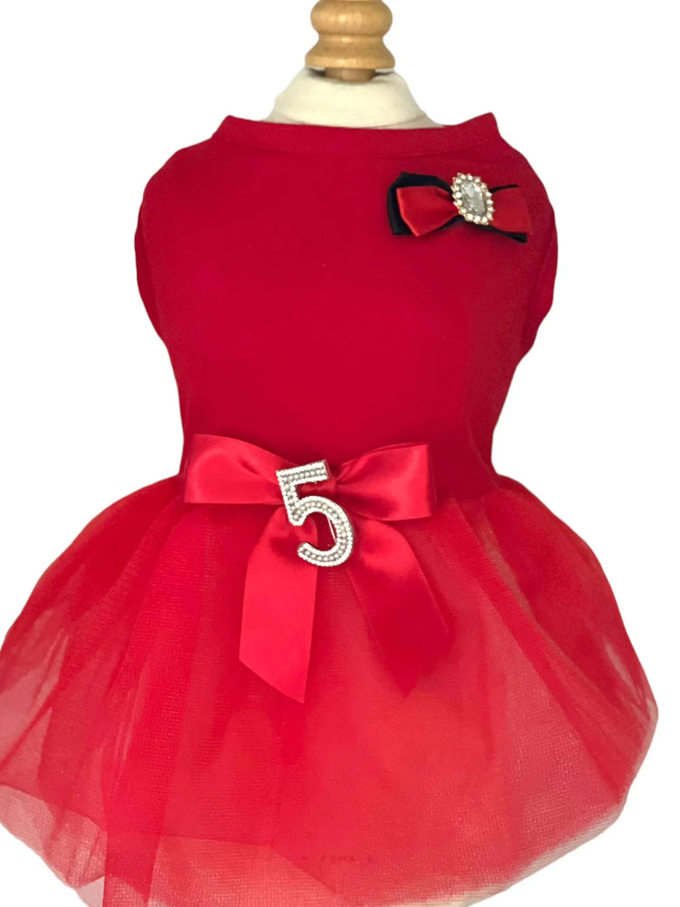 Holiday Glam Tutu Dress for dogs, back view