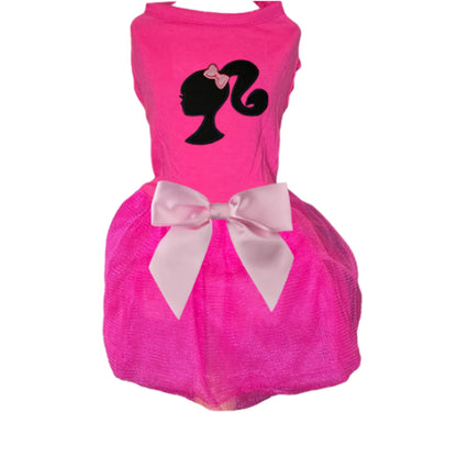 Dog wearing the Silhouette Tutu dress, front