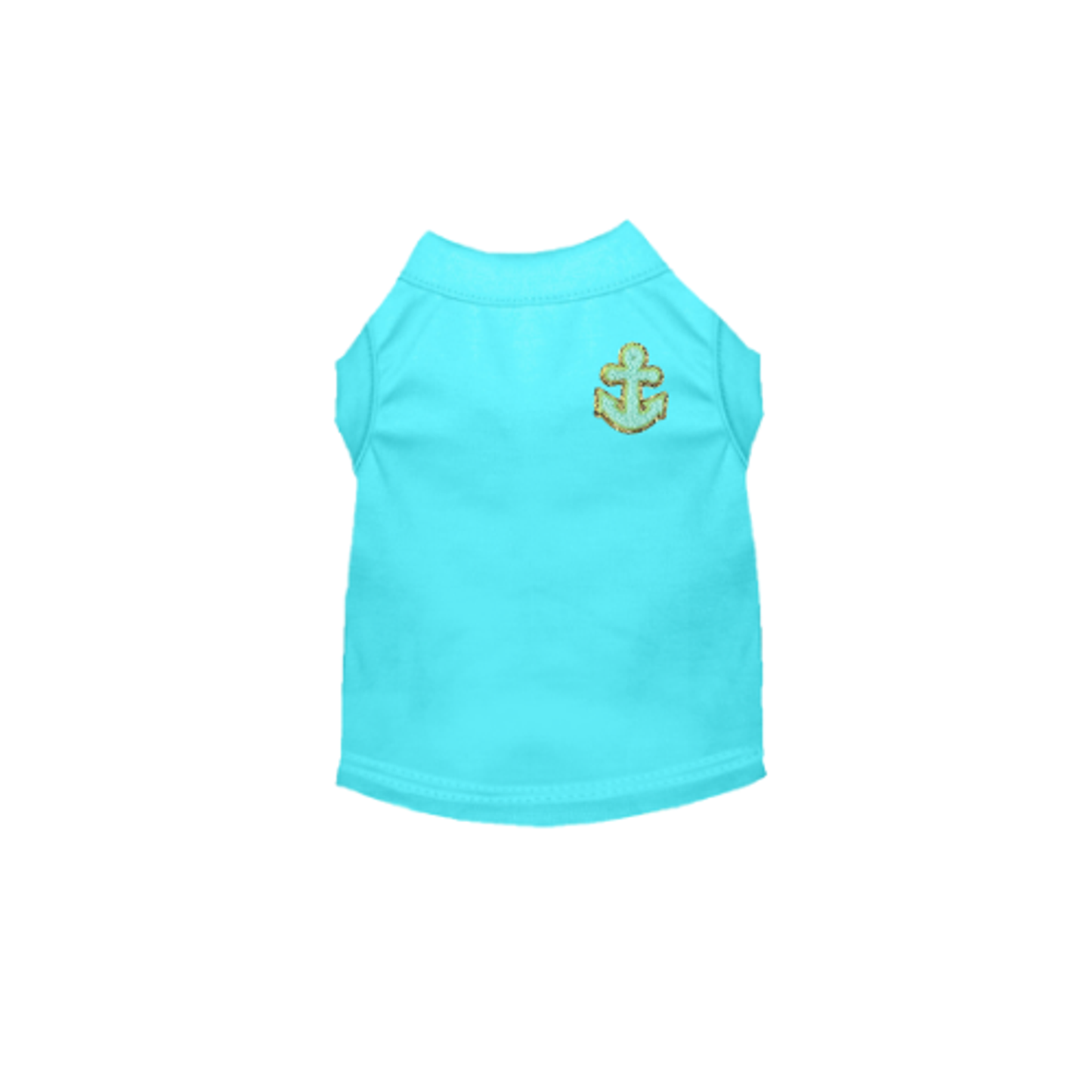 Bark Fifth Avenue Chenille Embroidered Anchor Dog Shirt