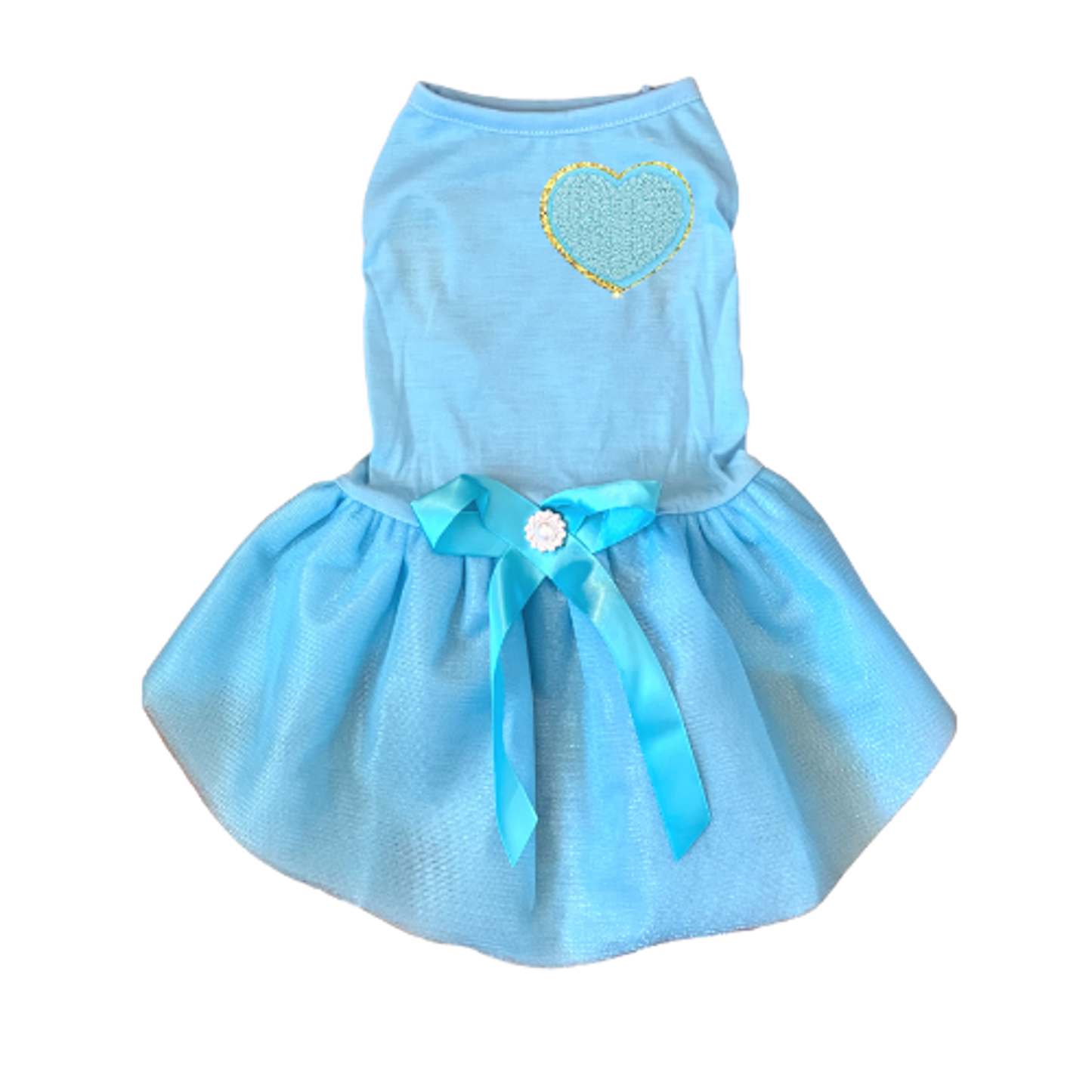 Bark Fifth Avenue Chenille Heart Dog Tutu Dress